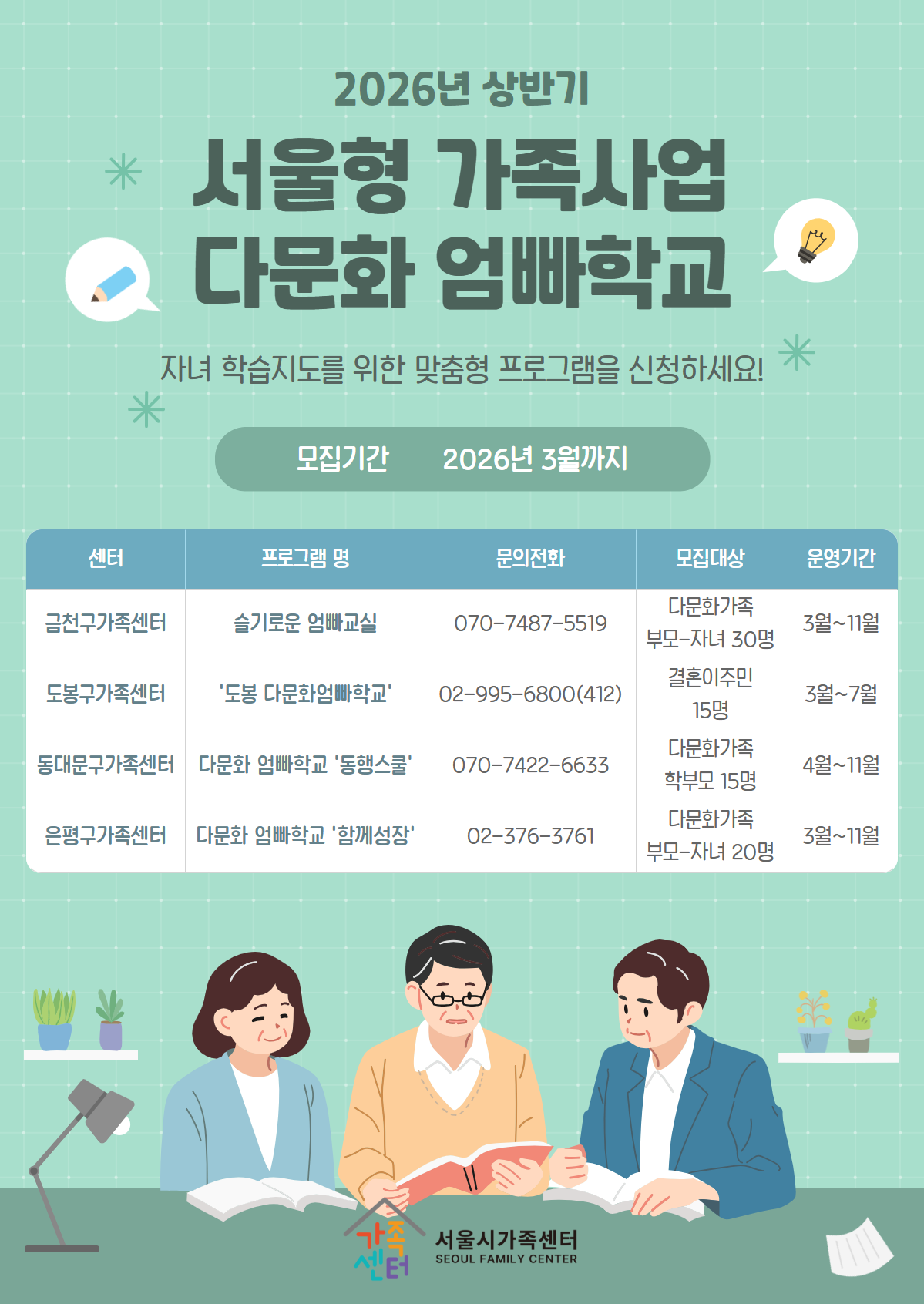 서울시가족센터, 「2026 다문화 엄빠학교」 운영