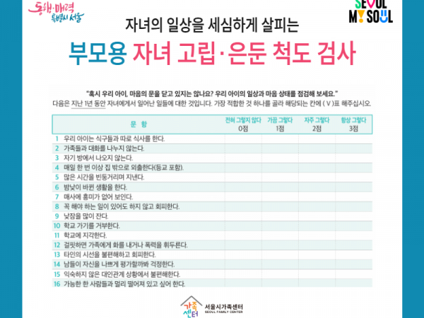 부모용 자녀 고립·은둔 척도 검사