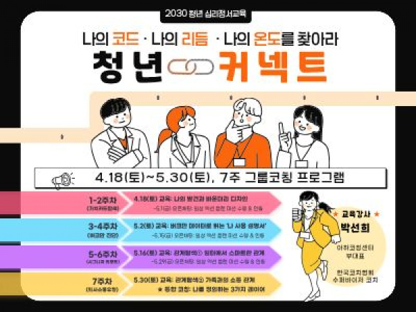 [성동구] 2026 청년 심리정서교육 <청년커넥트> 참여 모집 안내