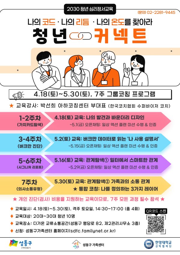 [성동구가족센터] 2030 청년교육 <청년커넥트>