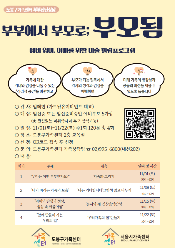 부부에서 부모로 부모됨 부부집단프로그램